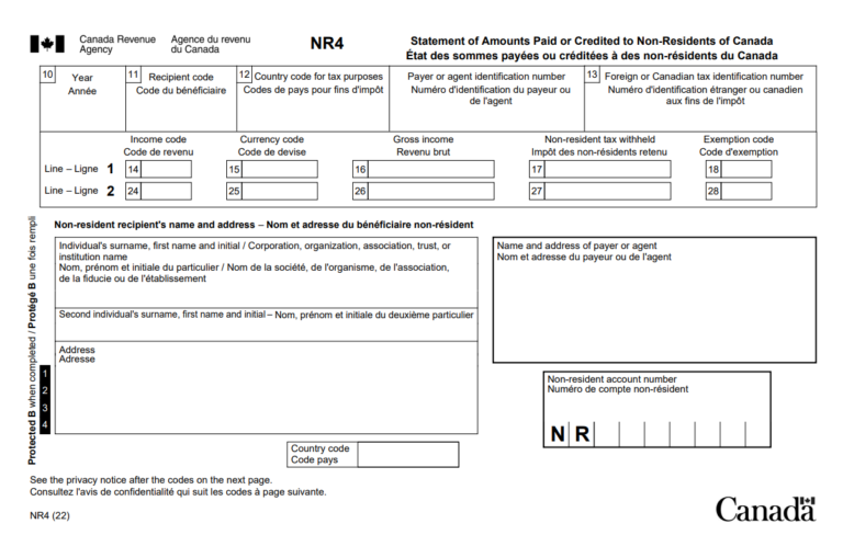 Sample Nar1 Filing Non-Resident Tax Consulting Services in Calgary | CRA Filing
